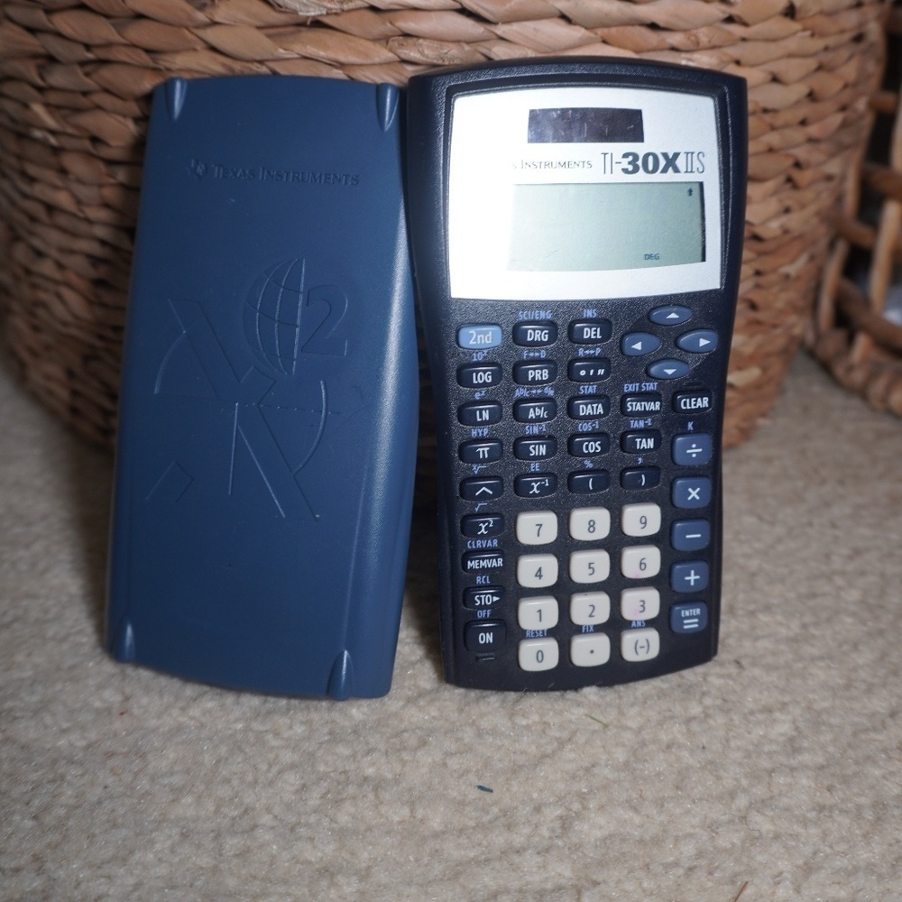 Texas Instruments Ti-30X IIS Scientific Calculator Blue LCD TI-30XIIS Cover